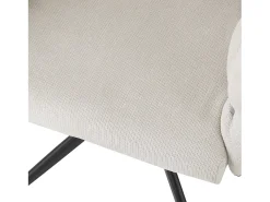 Sillas de terciopelo de lujo (4 piezas), giratorias 360°, diseño moderno, metal dorado, beige (45 x 44 x 77,5 cm)