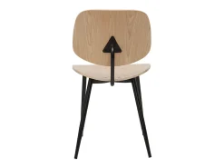 Sillas en madera clara y metal negro (lote de 2) TOBIAS