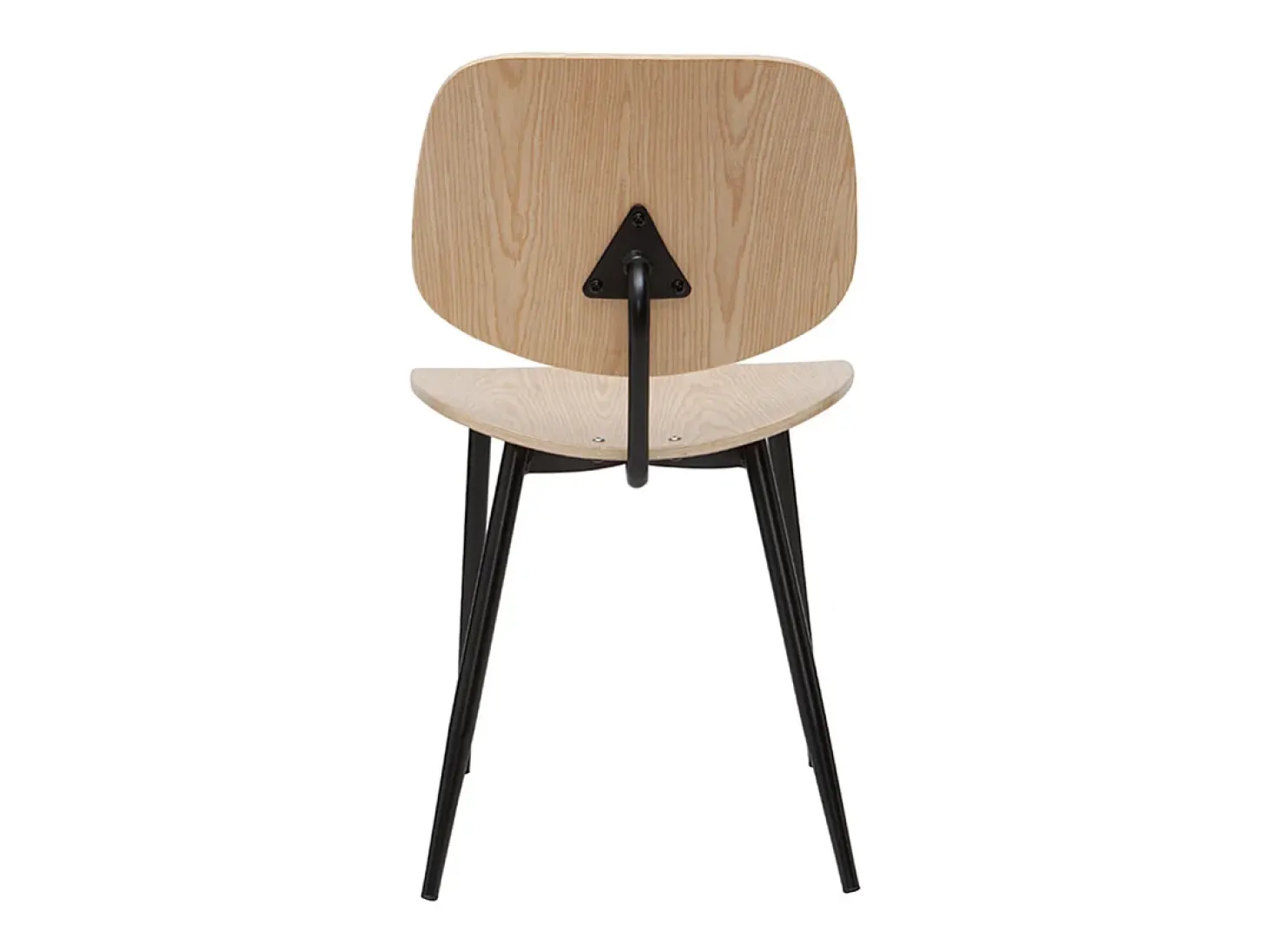 Sillas en madera clara y metal negro (lote de 2) TOBIAS
