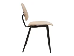 Sillas en madera clara y metal negro (lote de 2) TOBIAS
