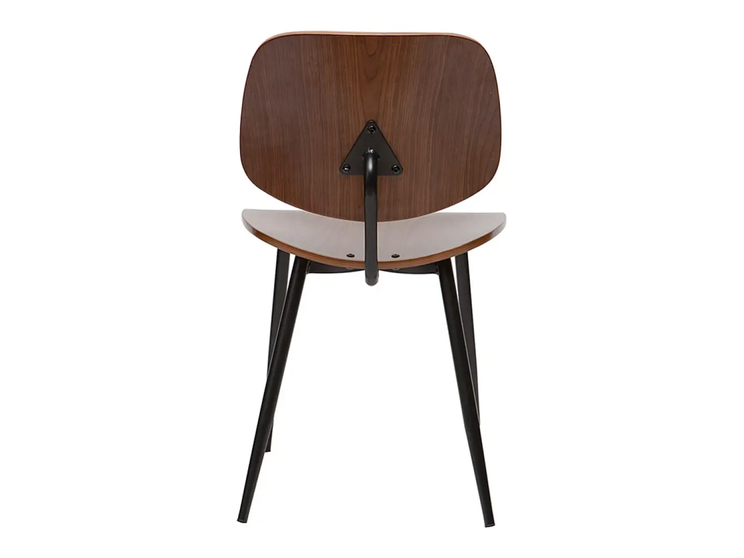 Sillas en madera oscura y metal negro (lote de 2) TOBIAS