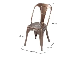 Sillas Indus cobre (lote de 2) para un toque de elegancia industrial en tu interior