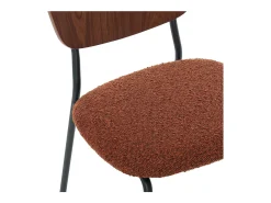 Sillas loop texturizada, set de 2 terracota