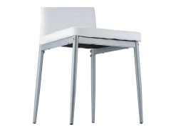 Sillas SucceBuy Comedor Modernas, Juego de Sillas de Cocina de Cuero 4 Piezas, con Respaldo, Cojines Gruesos y Patas de Metal, para Mesa de Comedor