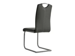 Sillas voladizas de comedor 4 unidades cuero sintético gris