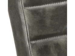 Sillas voladizas de comedor 4 unidades cuero auténtico gris