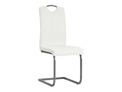 Sillas voladizas de comedor 4 unidades cuero sintético blanco