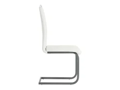 Sillas voladizas de comedor 4 unidades cuero sintético blanco