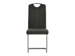 Sillas voladizas de comedor 2 unidades cuero sintético gris