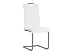 Sillas voladizas de comedor 2 unidades cuero sintético blanco