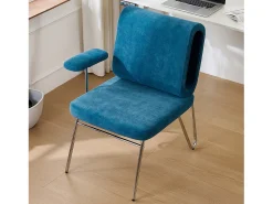 Sillón con agujero para gatos - sillón ancho - reposabrazos intercambiables - azul
