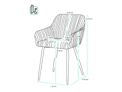 Sillón Confortable de Terciopelo Cotelé Miro - Rosa