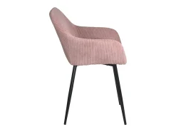 Sillón Confortable de Terciopelo Cotelé Miro - Rosa