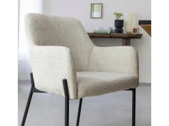 Sillón de tela crudo Kanoa (lote de 2)