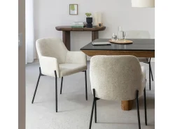 Sillón de tela crudo Kanoa (lote de 2)