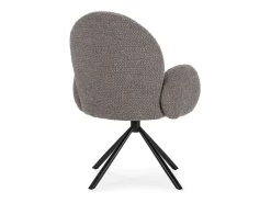 Sillón giratorio modelo Damas con brazos tapizado textil gris claro, 89cm(alto) 64cm(anch