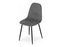 Sillón Valora COMO de terciopelo gris oscuro para sala de estar o comedor