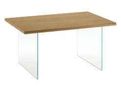 Snooker - Mesa extensible (160/240 x 90 cm) en chapa de roble marrón