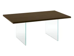 Snooker - Mesa extensible (200/300 x 100 cm) en roble tratado térmicamente marrón