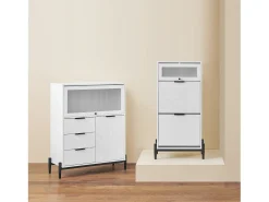 SoBuy FSB94-W Aparador Multifuncional para Pasillo salón y Cocina