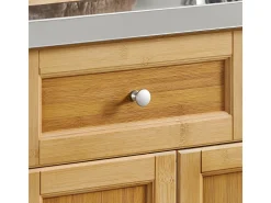 SoBuy Isla de cocina con dos cajones 107x71x92.5cm Funcional FKW130-N
