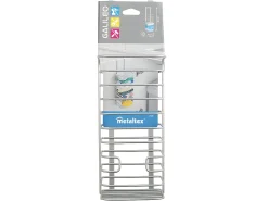 Soporte Distribuidor Bolsas GALILEO Metaltex Plata 36x12x12 cm