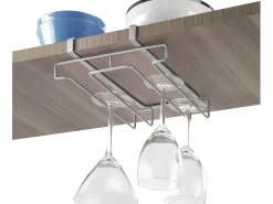Soporte Doble para Vasos MY GLASS Metaltex Polytherm® Plateado
