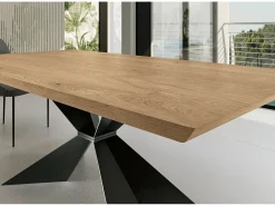 Stark - Mesa fija (200 x 100 cm) en chapa negra