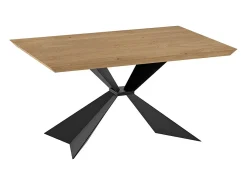 Stark - Mesa fija (160 x 90 cm) en chapa negra