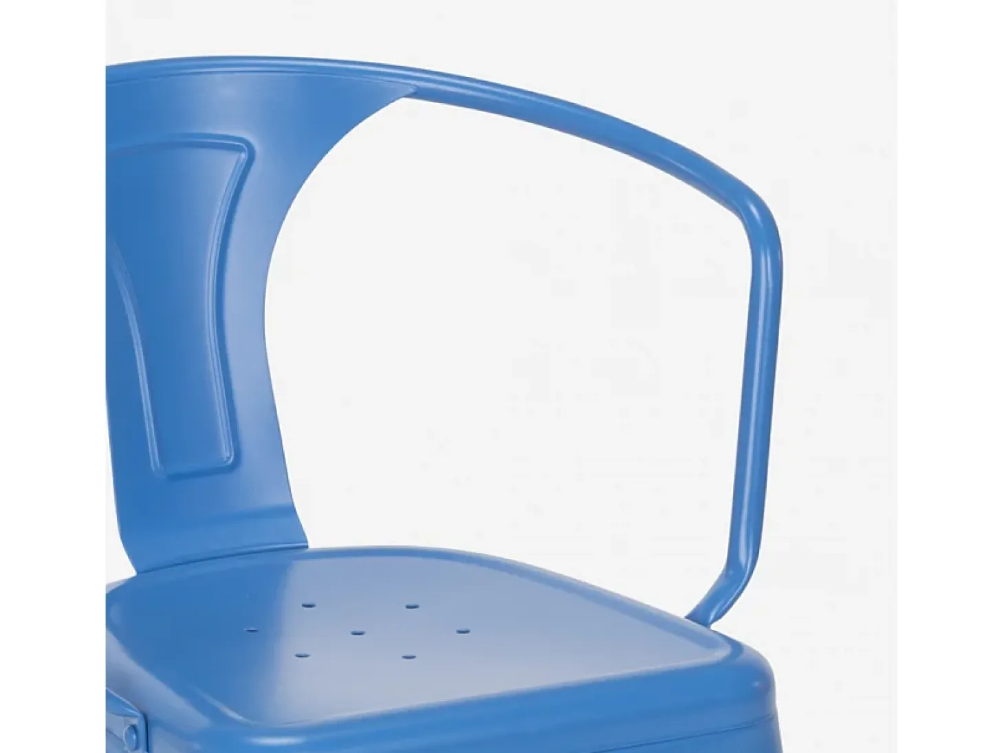 stock 20 sillas industrial con reposabrazos acero para cocina y bar steel arm - Azul Marino