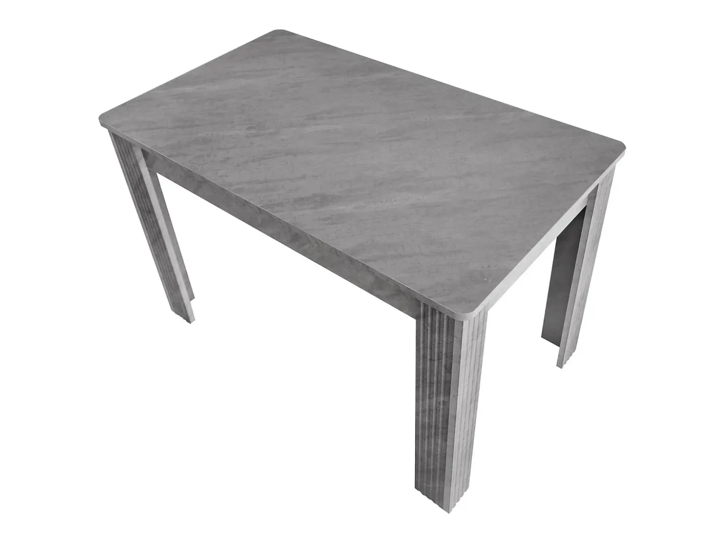 Tabla de comedor 4 personas - Paneles de partículas - Efecto de concreto gris - carga máxima de 130 kg - 117x68x75cm