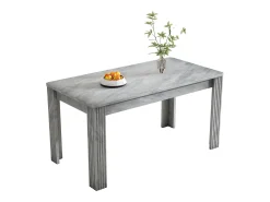 Tabla de comedor 4 personas - Paneles de partículas - Efecto de concreto gris - carga máxima de 130 kg - 117x68x75cm