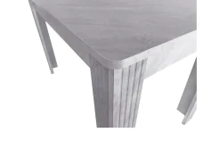 Tabla de comedor 4 personas - Paneles de partículas - Efecto de concreto gris - carga máxima de 130 kg - 117x68x75cm