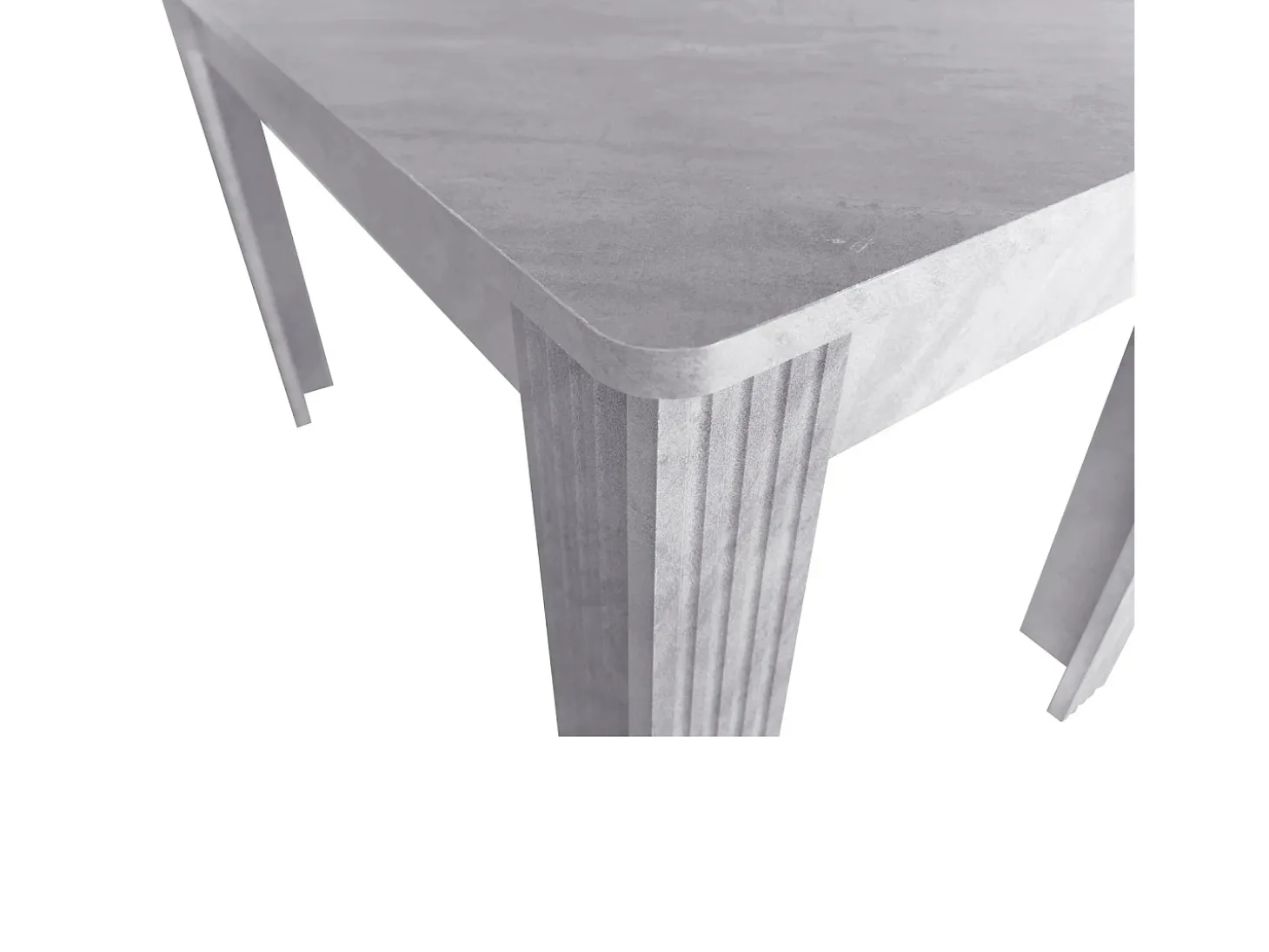 Tabla de comedor 4 personas - Paneles de partículas - Efecto de concreto gris - carga máxima de 130 kg - 117x68x75cm