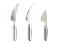 Tabla de cortar rectangular de madera de acacia con 3 cuchillos para queso de acero inoxidable.