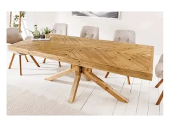 Table LOVARK – Rectangular 160 cm – Madera maciza de pino – Estilo rústico