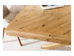 Table LOVARK – Rectangular 160 cm – Madera maciza de pino – Estilo rústico