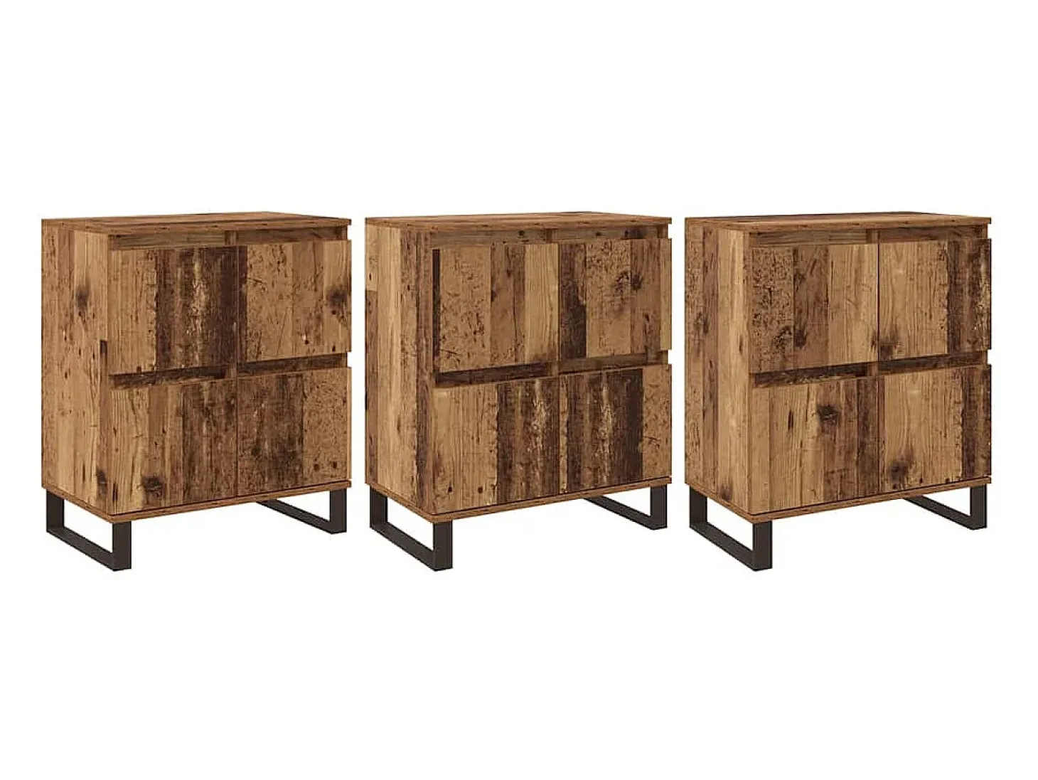 Tableros Lateral 3 piezas Madera vieja 180 x 35 x 70 cm