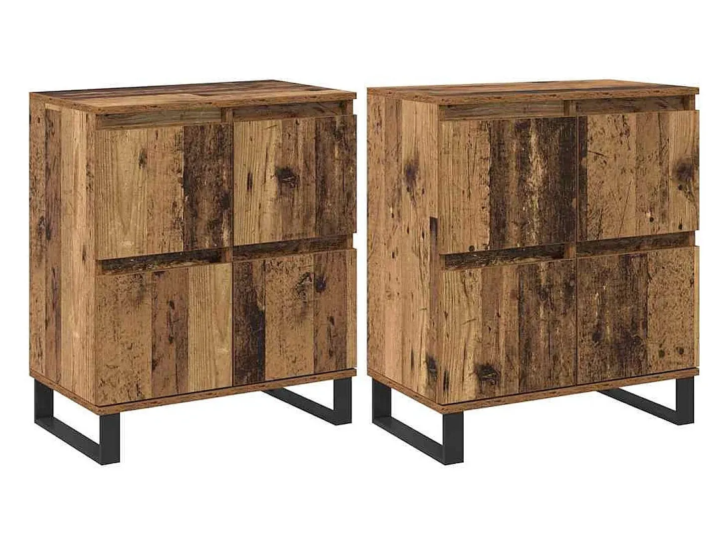 Tableros Lateral 2 piezas Madera vieja 120 x 35 x 70 cm