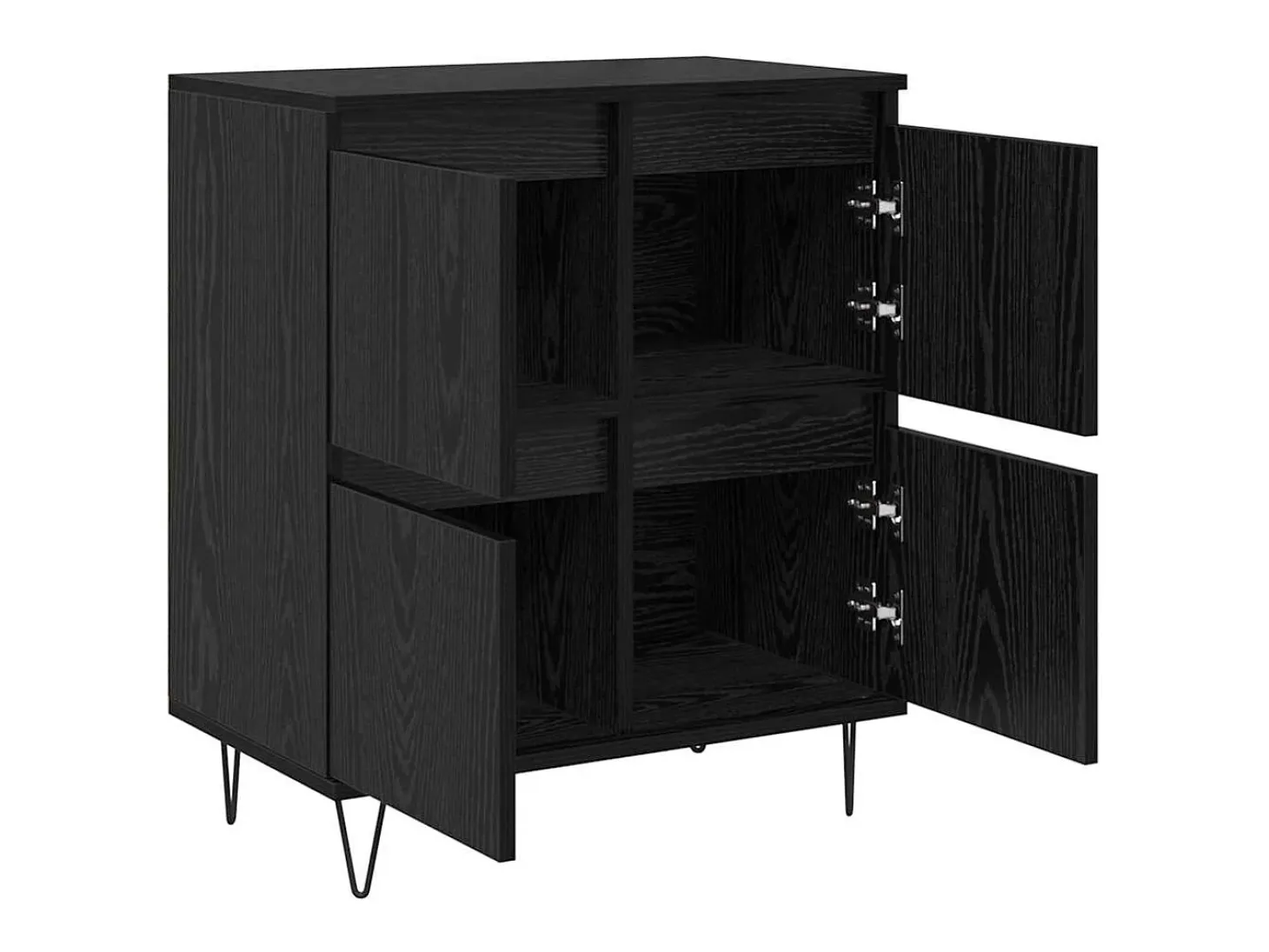 Tableros Lateral 3 piezas Roble negro 180 x 35 x 70 cm