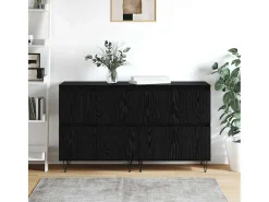 Tableros Lateral 2 piezas Roble negro 120 x 35 x 70 cm