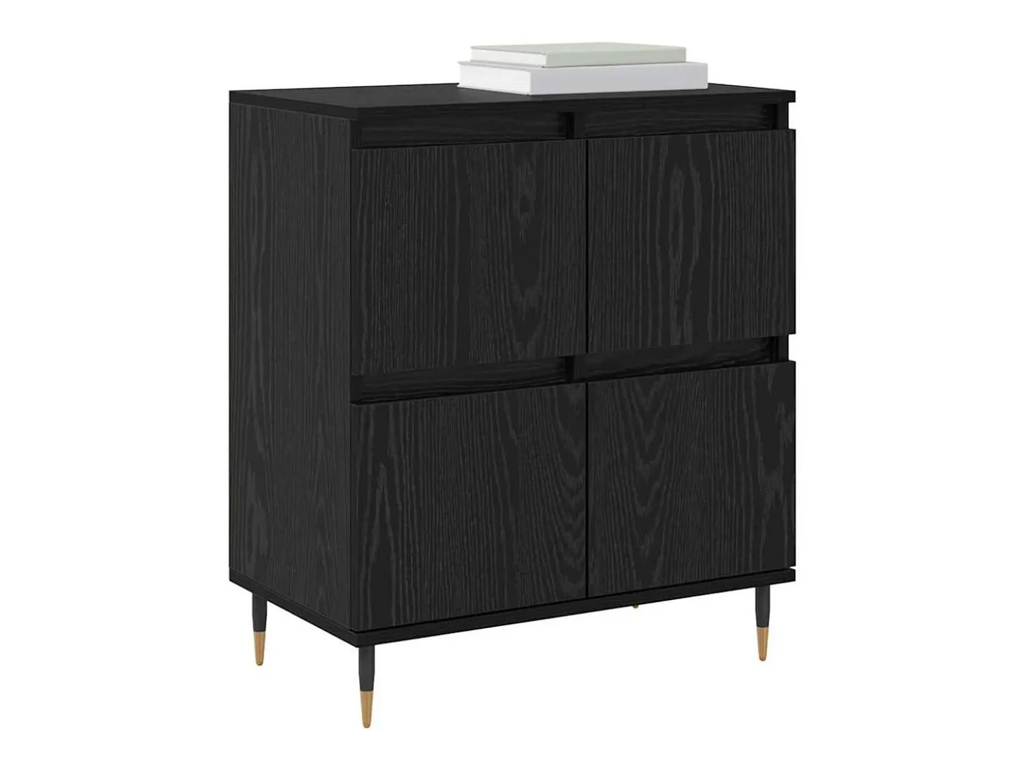 Tableros Lateral 2 piezas Roble negro 120 x 35 x 70 cm