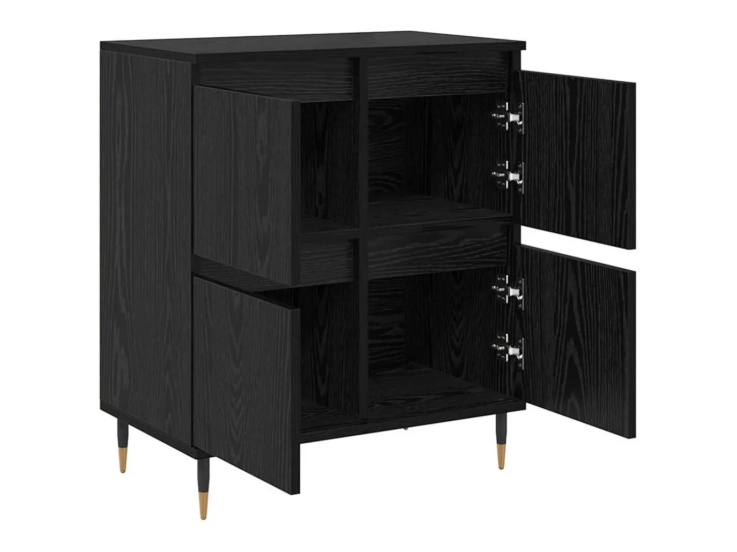 Tableros Lateral 2 piezas Roble negro 120 x 35 x 70 cm