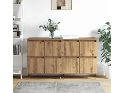 Tableros Lateral 2 piezas Roble artisan 120 x 35 x 70 cm