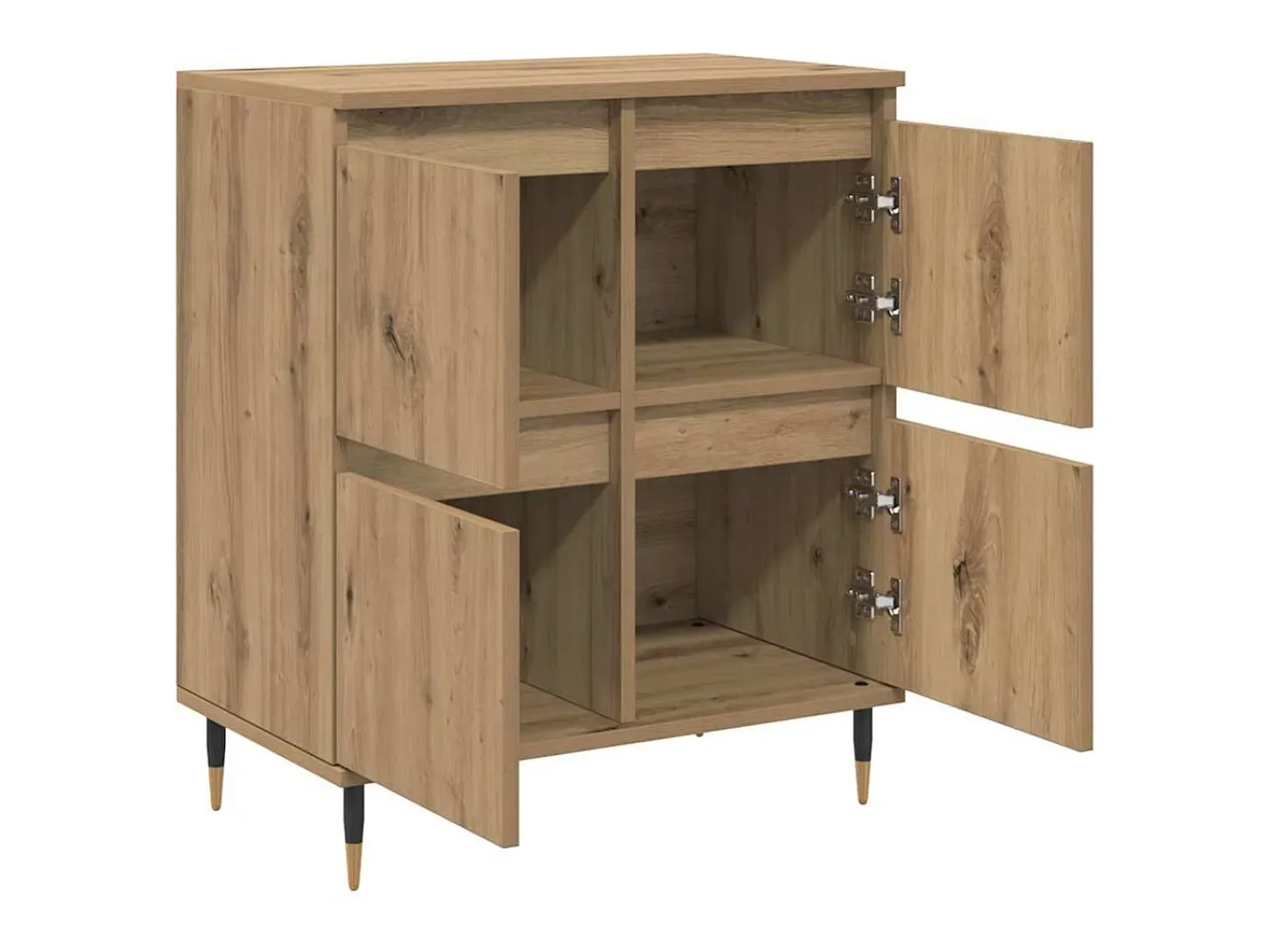 Tableros Lateral 2 piezas Roble artisan 120 x 35 x 70 cm