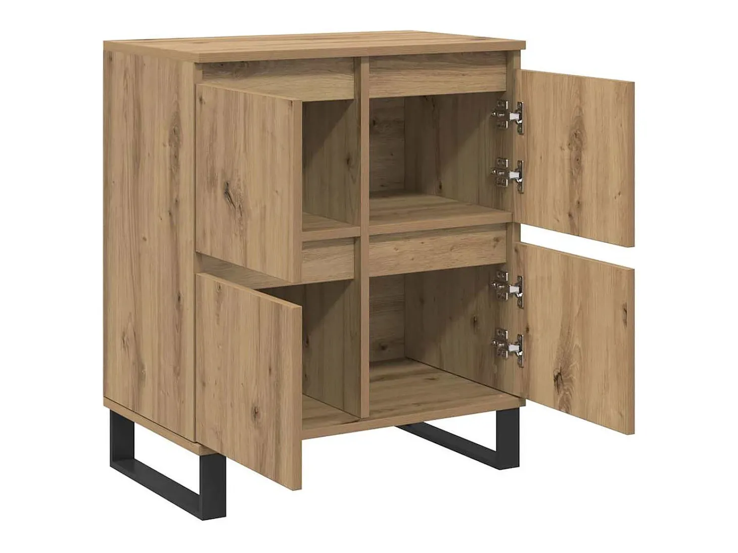 Tableros Lateral 2 piezas Roble artisan 120 x 35 x 70 cm
