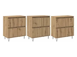 Tableros Lateral 3 piezas Roble artisan 180 x 35 x 70 cm