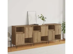 Tableros Lateral 3 piezas Roble artisan 180 x 35 x 70 cm