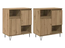Tableros Lateral 2 piezas Roble artisan 120 x 35 x 70 cm