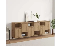 Tableros Lateral 3 piezas Roble artisan 180 x 35 x 70 cm
